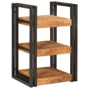  Nattbord 2 pcs Brunt og svart 38 x 33 x 58 cm Massiv mango tre