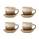 Bloomingville - Brenta Kopp med skål, sett med 4 - Beige
