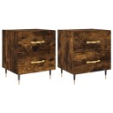 vidaXL Nattbord 2 stk røkt eik 40x35x47,5 cm konstruert tre