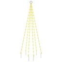 vidaXL Juletre på flaggstang 108 LED varmhvit 180 cm