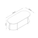 Sofabord HOME4YOU Hannes 120x52x40 cm rustikk melamin - Brun