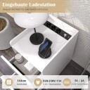 Nattbord med ladestasjon – 2 skuffer USB porter hvit