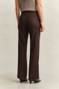 Gant Tailored Slim Flare Flannel Pants   Brown   36