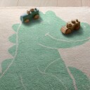 Barneteppe Soft Crocodile krem/grønn Størrelse: 160 x 230 cm