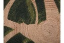 Byner Matte med Monsteramotiv Rund 140 cm - Beige