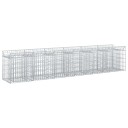 vidaXL Gabion hevet seng 2 stk. 300 x 50 x 60 cm Galvanisert stål Sølv