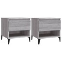  Sidebord 2 stk grå sonoma 50x46x50 cm konstruert tre 8720845669065