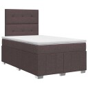 vidaXL Kontinentalseng med madrass Mørk brun 120 x 190 cm Stoff