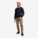 Revolutionrace Herre Overdeler Langermede skjorter Mission Long sleeved T shirt Herre Black 3XL