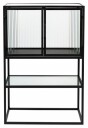 Dutchbone Boli Vitrineskap - Sort/Glass, H90   Unoliving