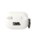 Karl Lagerfeld Klap2runikh Airpods Pro 2 Deksel Biły/Hvit Silikon Karl Head 3D