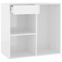 vidaXL Sminkeskap høyglans hvit 80x40x75 cm konstruert tre