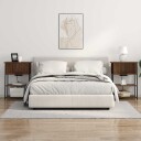  Nattbordskap brun eik 55 x 31 x 76 cm Konstruert tre