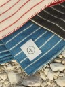 Outdoor Market Throw 130x180 cm Black With Beige Stripe