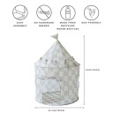 3 Sprouts 3 Sprouts Play Tent,  Checkerboard Beige - Beige - ONE SIZE