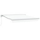 Automatisk uttrekkbar markise Hvit 350x250 cm  Markise erstatningsstoff for 3,5x2,5 m ramme Hvit