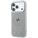 Karl Lagerfeld Point & Choupette-skisse MagSafe-etui til iPhone 18 Pro / 17 Pro Grå