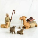 Willow Tree julekrybbe: Shepherd and Stable Animal