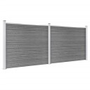 vidaXL Gjerdepanelsett WPC 353x146 cm grå