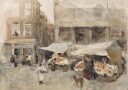 Markt Met Bloemenstalletjes By Floris Arntzenius Plakat Plakat / 50x70cm