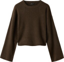 LMTD Nlfheavy Ls Short Fitted Knit   Brown   170 176