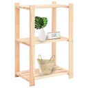 vidaXL Lagringshyller 3 etasjer 2 stk 60x38x90cm heltre furu 150kg