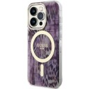 Guess iPhone 14 Pro 6,1" Hardcase Leopard rosa med MagSafe