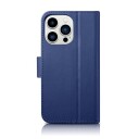 Icarer Icarer Lommebokveske 2-I-1 Iphone 14 Pro-Deksel Skinnflipdeksel Anti-Rfid Blå (Wmi14220726-Bu)