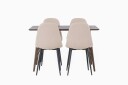 Venture Design Kaseindon & Polar spisegruppe Beige/mørkebrun 4 stoler & bord 120 x 80 cm