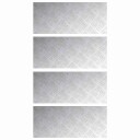  Sjekkplater 4 pcs sølv 70 x 30 cm Aluminium
