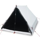 Campingtelt A ramme 2 personer hvit blendingsstoff vanntett