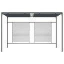 vidaXL Paviljong med uttrekkbart tak 4x3x2,3 m antrasitt 180 g/m²
