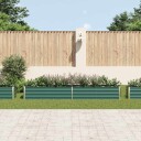 vidaXL Høybed galvanisert stål 320x40x45 cm grønn