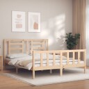vidaXL Sengeramme med hodegavl 160x200 cm heltre