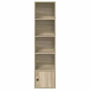 Bokhylle sonoma eik 31x24x127 cm konstruert tre