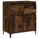 vidaXL Skjenk røkt eik 60x35x70 cm konstruert tre