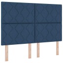  Box Spring Seng med madrass & LED blå 160x200 cm stoff