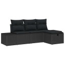 vidaXL Sofa sett 4 stk. polyrotting