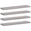  Vegghyller 4 stk grå sonoma 40x10x1,5 cm konstruert tre 8721012209060