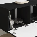  TV Veggskap 2 pcs Svart 60 x 31 x 29.5 cm Konstruert tre
