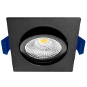 EcoDim ED-10026 LED-downlight Ø75 mm dim to warm firkantet sort