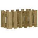 Plantekasse med gjerdedesign 60x30x30 cm impregnert furu