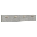 vidaXL Veggskap 2 stk betonggrå 100x36,5x35 cm konstruert tre