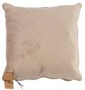 Borg Living Pyntepute - 45x45 cm - Ensfarget lys grå - Velur -