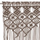 vidaXL Makramé gardin gråbrun 140x240 cm bomull