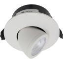 Nordtronic Low Profile Flexible downlight vipp Ø7,5 cm hvit Ø2700K