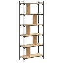  Bokhylle 6 etasjer sonoma eik 76x32x192 cm konstruert tre