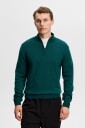J. Lindeberg Kiyan Quarter Zip Sweater   Green   M