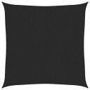 vidaXL Solseil 160 g/m² svart 2x2 m HDPE