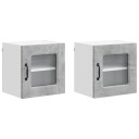  Kjøkkenskap 2 pcs Betonggrå 40 x 31 x 40 cm Konstruert tre